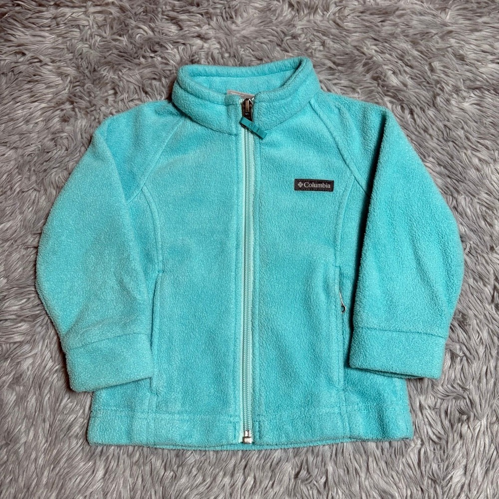 Columbia Fleece Jacket Turquoise Toddler 2T Unisex
